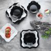 Schafer Berliner 24 Parça Cam Yemek Takımı Siyah Beyaz XXX01