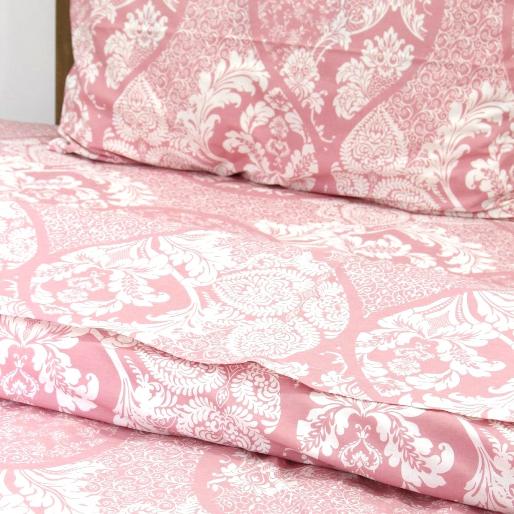 Pembe Damask Nevresimlik Nevresim Takımı Tek Kişilik - Görsel 2