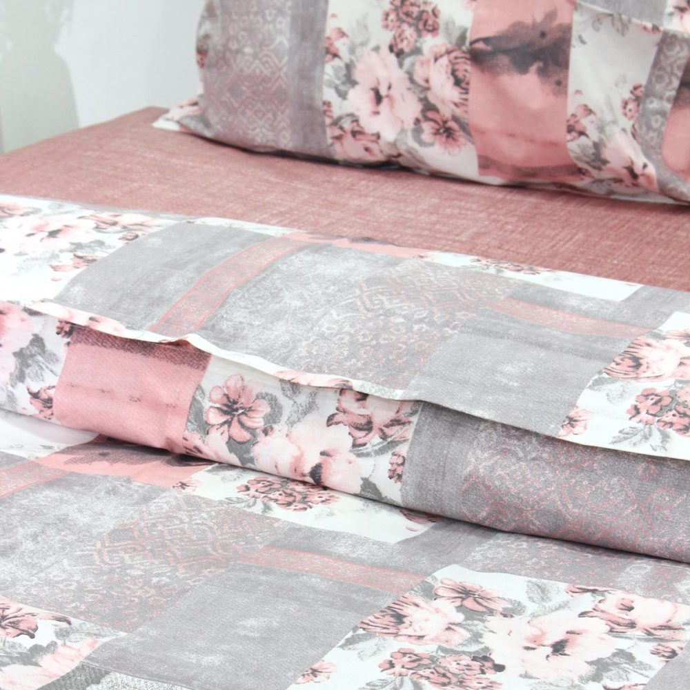 Yavruağzı Gri Patchwork Tek Kişilik Nevresim Takımı - Görsel 2