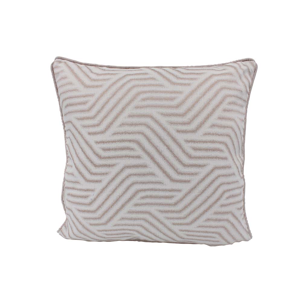 Geometrik Desen Vizon/Pembe 40*40 Kırlent Kılıfı