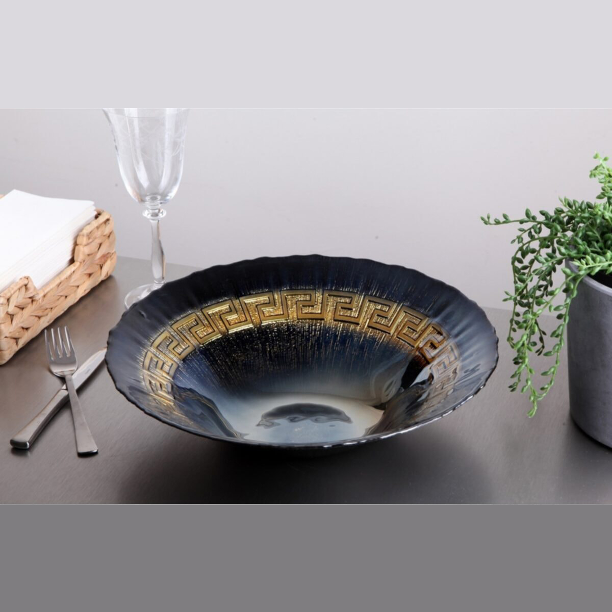 Gönül Versac Cam Ayaksız Meyvelik 40cm